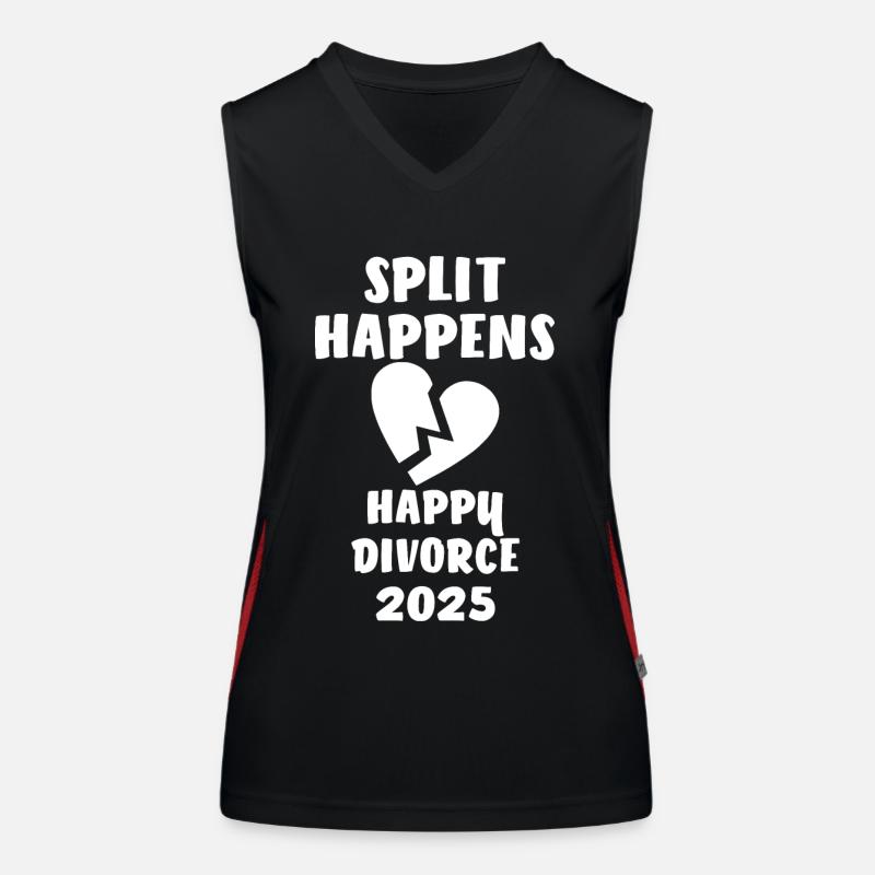 Geschieden Spruch - Lustiges Scheidung Geschenk Funktionelles Kontrast-Tank Top für Frauen