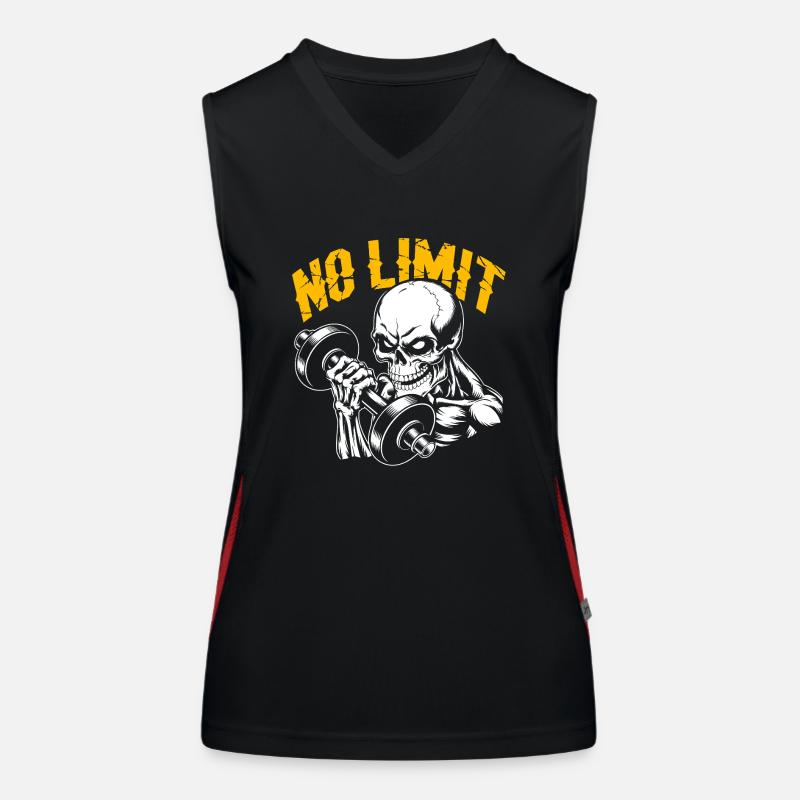 Crâne de musculation No Limit Workout avec haltère Débardeur respirant contrasté Femme