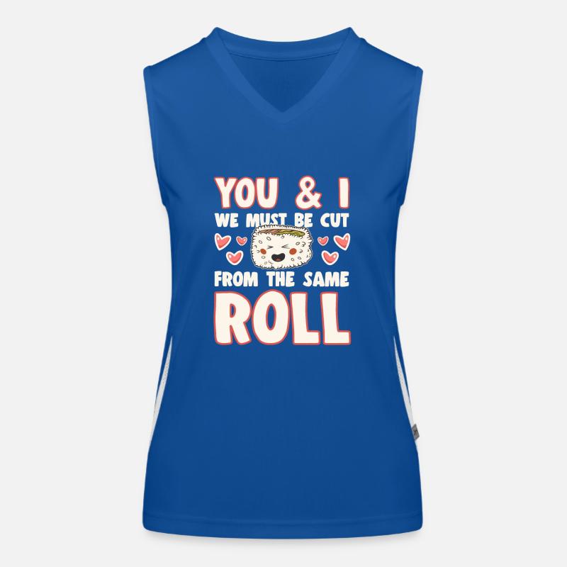 Sushi Lover We Must Be Cut Form Same Roll Funktionelles Kontrast-Tank Top für Frauen