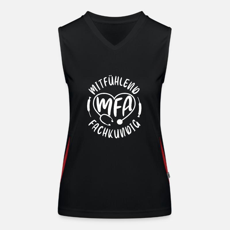 Arzthelferin Mitfühlend MFA Funktionelles Kontrast-Tank Top für Frauen