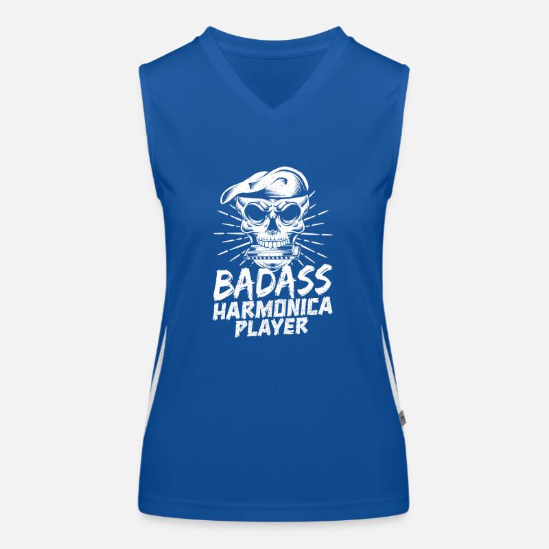 Harmonica Musican Badass Harmonica Women's Functional Contrast Tank Top