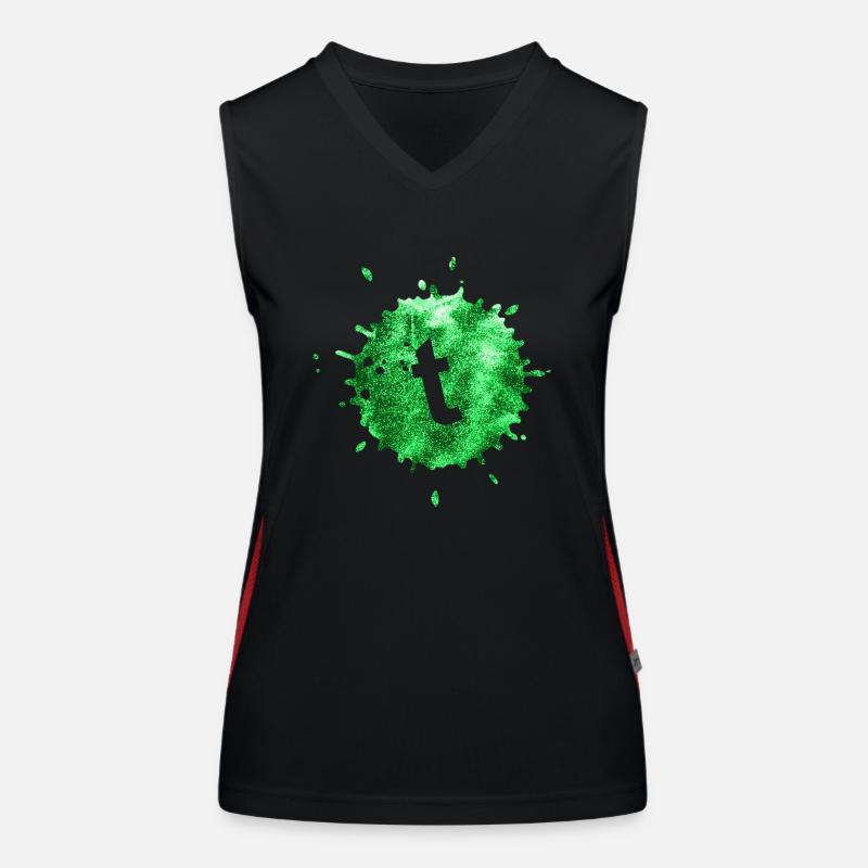 spot green t Women's Functional Contrast Tank Top