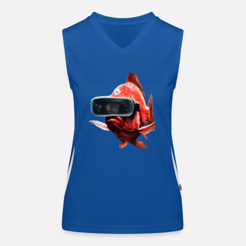 Fisch _ 02 Funktionelles Kontrast-Tank Top für Frauen