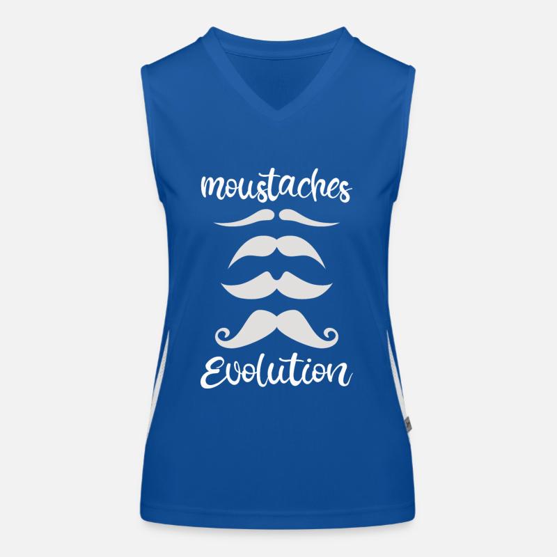 moustache évolution Débardeur respirant contrasté Femme