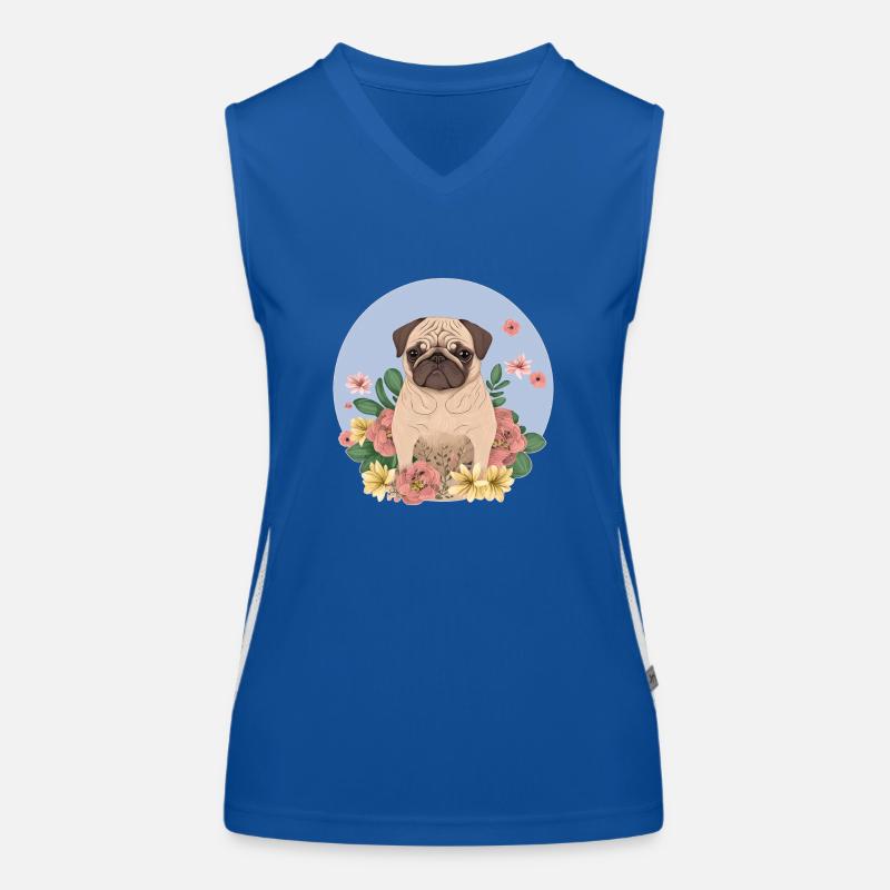 Mops Funktionelles Kontrast-Tank Top für Frauen