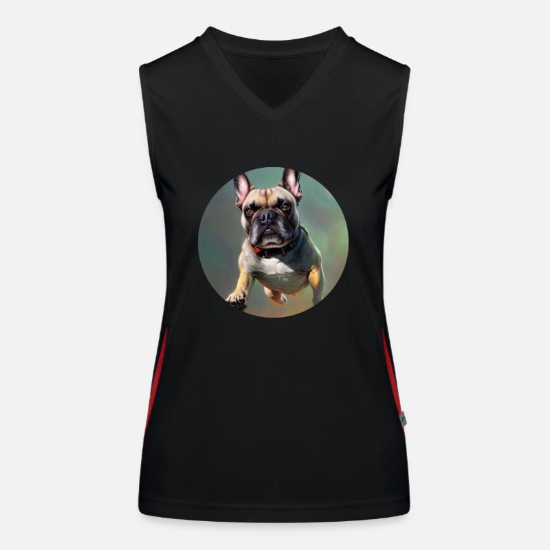 Fliegender Hund Funktionelles Kontrast-Tank Top für Frauen