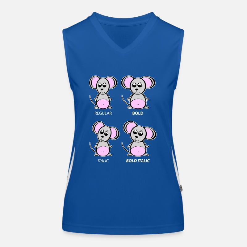 Graphic Designer Mouse - Explication de la typographie Débardeur respirant contrasté Femme