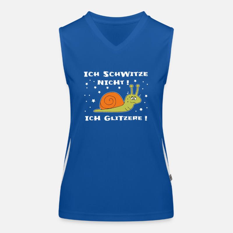 Ich schwitze nicht ich glitzere Funktionelles Kontrast-Tank Top für Frauen
