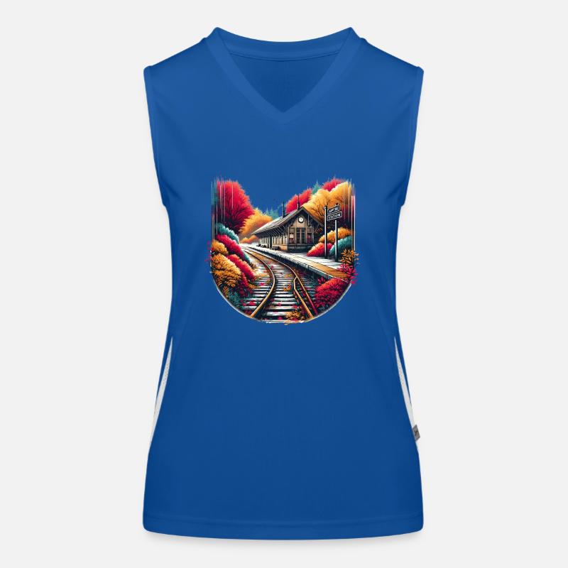 The Abandoned Autumn Station Women's Functional Contrast Tank Top