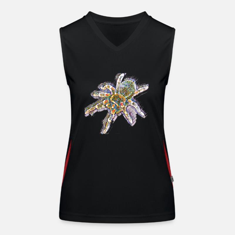 Art Print Spider / Tarantula Women's Functional Contrast Tank Top