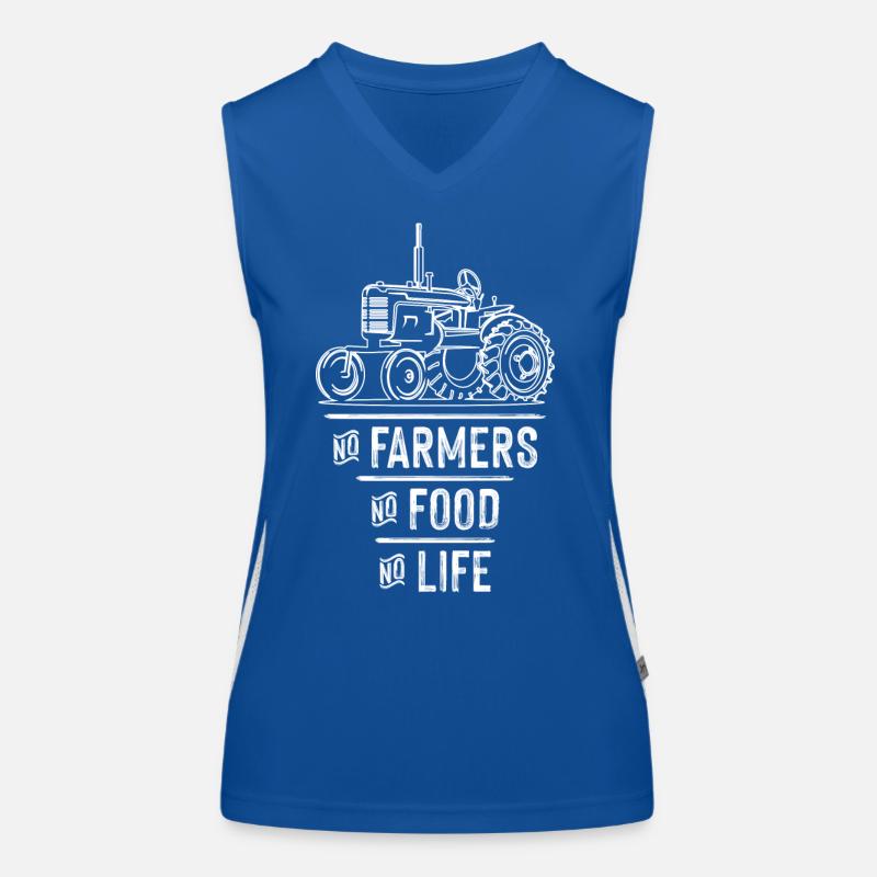 Pas d’agriculteur, pas de nourriture, pas de vie Débardeur respirant contrasté Femme