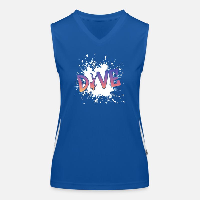 Scuba Diver Funktionelles Kontrast-Tank Top für Frauen