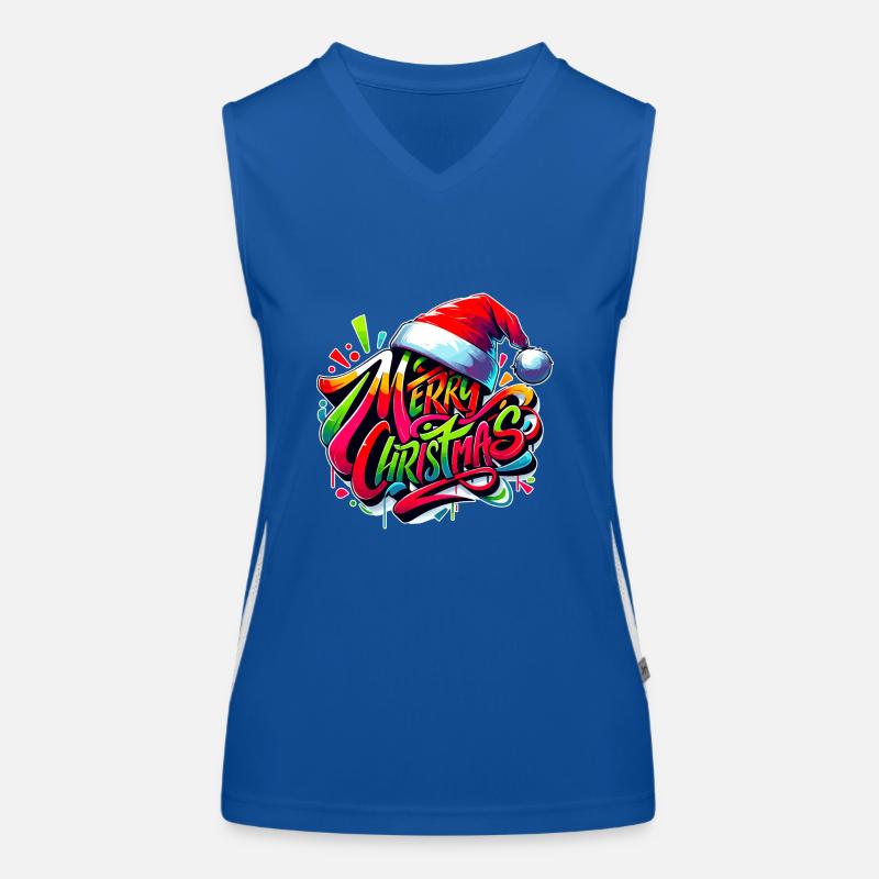 Joyeux Noël Graffiti Sil Débardeur respirant contrasté Femme