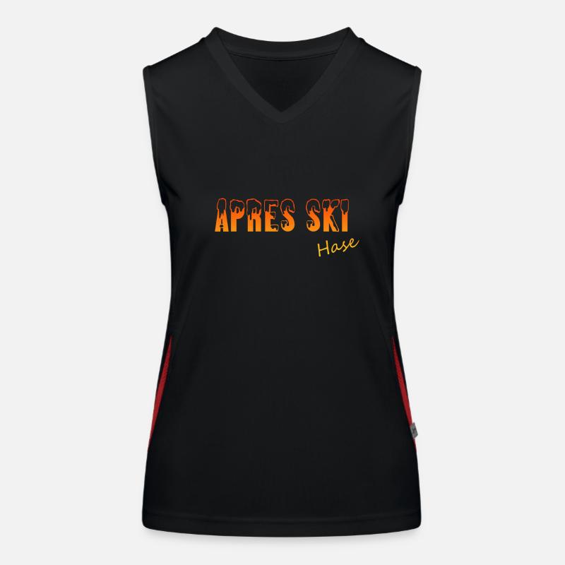 Apres Ski Has, Skihase Funktionelles Kontrast-Tank Top für Frauen