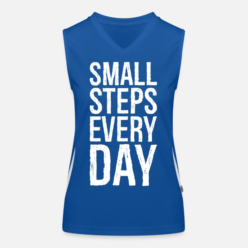 small steps every day Funktionelles Kontrast-Tank Top für Frauen