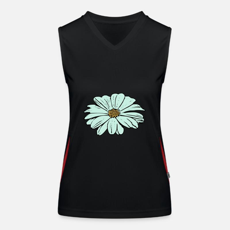 Blume hellblau blaue Blume Funktionelles Kontrast-Tank Top für Frauen