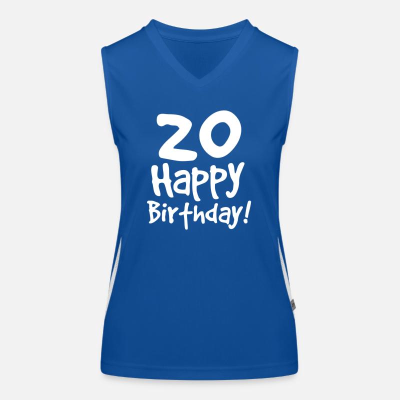 20. Geburtstag Funktionelles Kontrast-Tank Top für Frauen