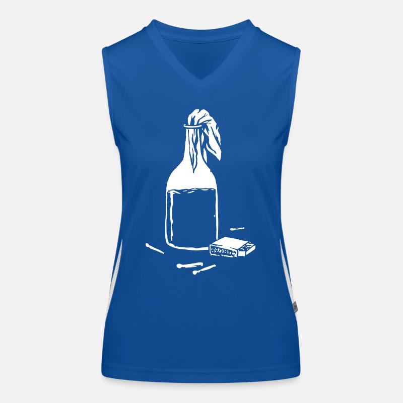 Molotow Cocktail Illustration Funktionelles Kontrast-Tank Top für Frauen