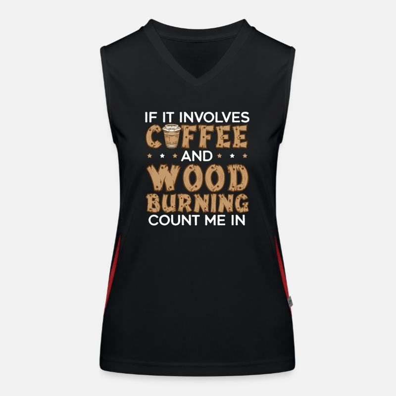 Wood-burning pyrography master carpenter Women's Functional Contrast Tank Top