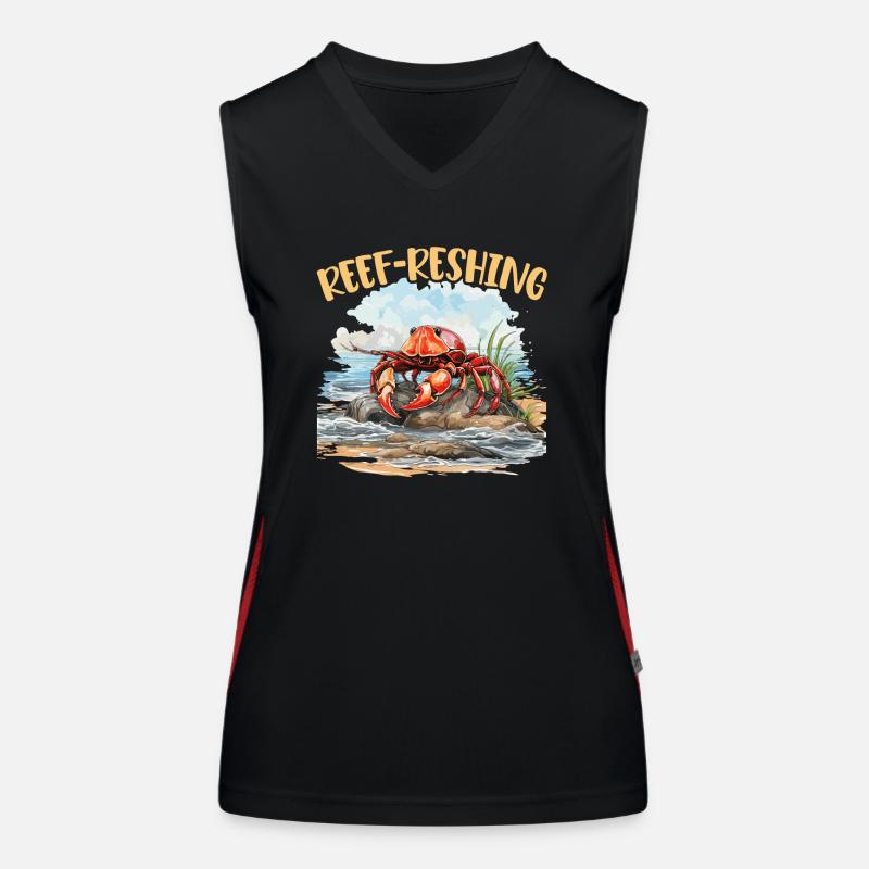 Cute Hermit Crab Crab Crustaceans Women's Functional Contrast Tank Top