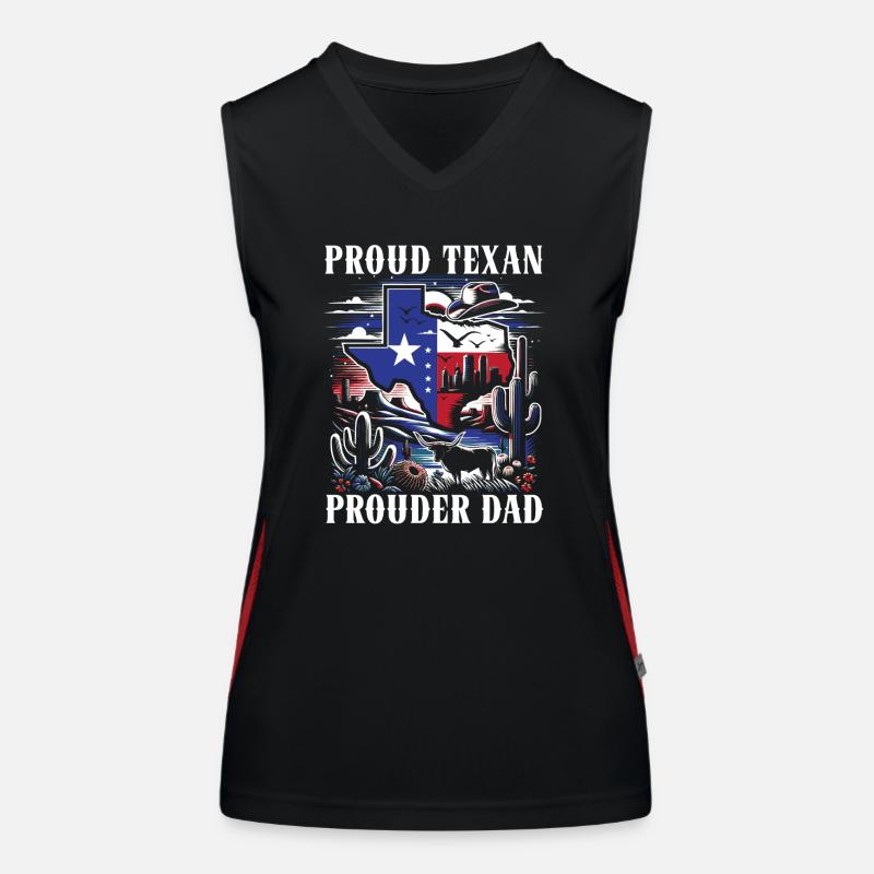 Fête des pères Texan Daddy Texas Paternité Débardeur respirant contrasté Femme