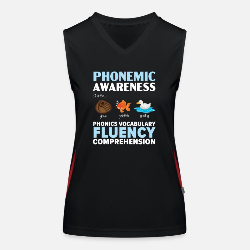 Phonics Awareness, Reading Comprehension, Phonics Women's Functional Contrast Tank Top