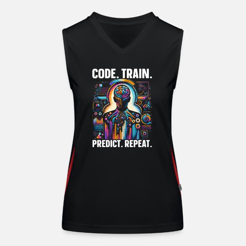 Artificial Intelligence, AI, Machine Learning Women's Functional Contrast Tank Top