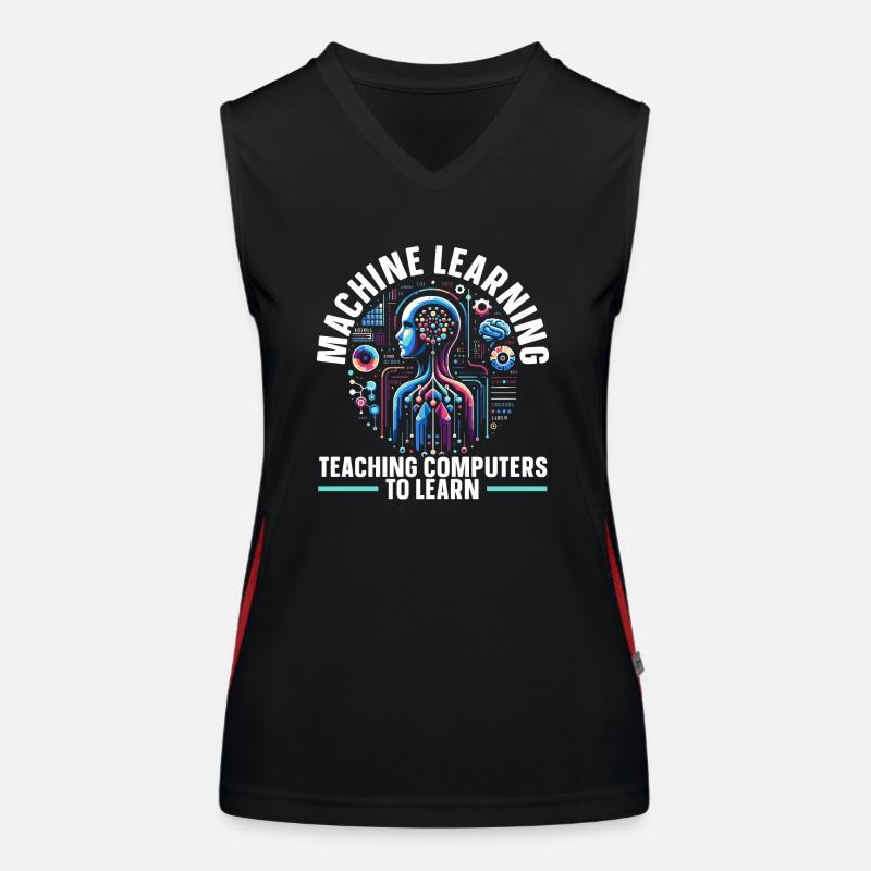 Artificial Intelligence, AI, Machine Learning Women's Functional Contrast Tank Top