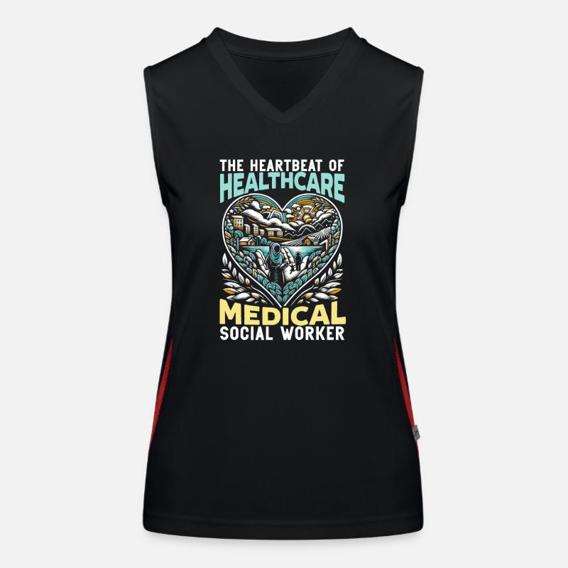 Sozialarbeiter Beruf Beruf Sozial Funktionelles Kontrast-Tank Top für Frauen