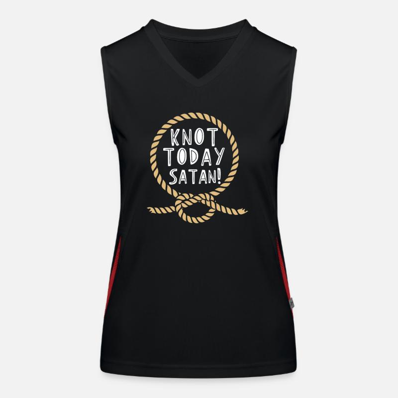 Tie knots Knotted rope Satan Women's Functional Contrast Tank Top