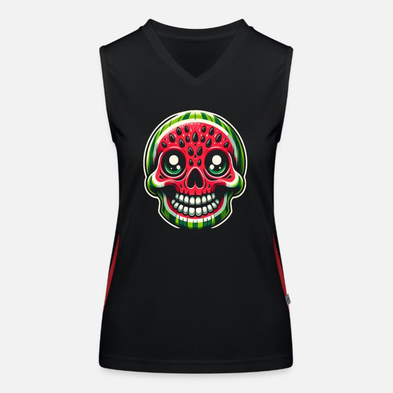 Été drôle de pastèque Débardeur respirant contrasté Femme