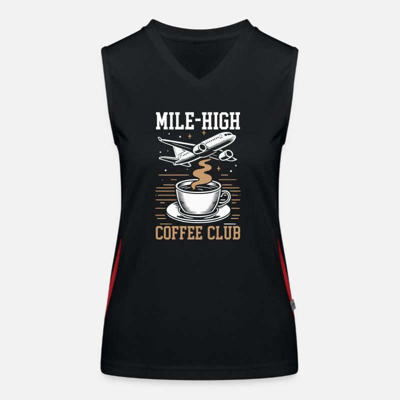 stewardess flight attendant airplane flight aviation Women's Functional Contrast Tank Top