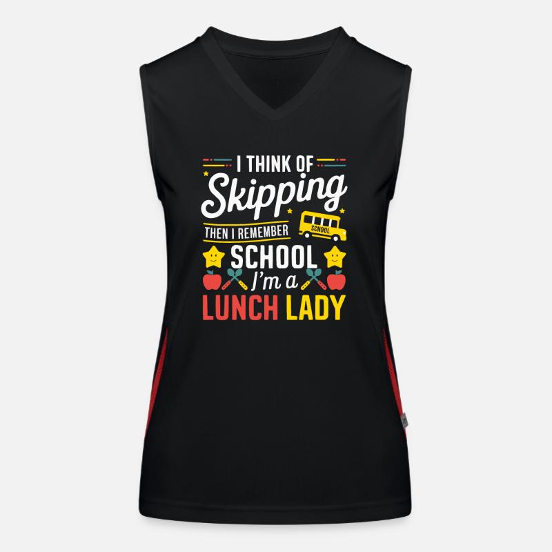 Lunch Lady, Schulkantinenarbeiterin, Dinner Lady Funktionelles Kontrast-Tank Top für Frauen