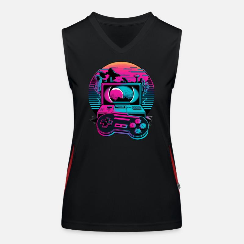 Console Controller Gaming Débardeur respirant contrasté Femme