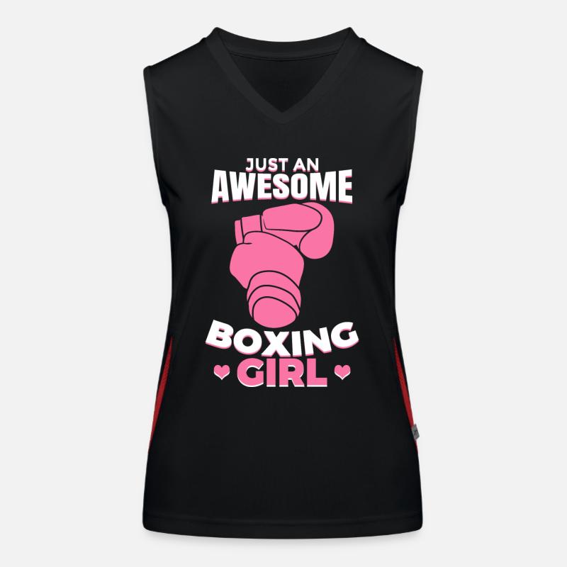 Einfach ein tolles Boxmädchen Funktionelles Kontrast-Tank Top für Frauen