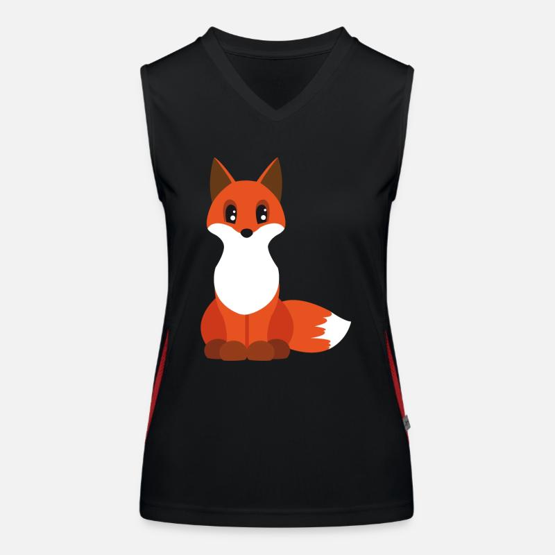 Fuchs Funktionelles Kontrast-Tank Top für Frauen