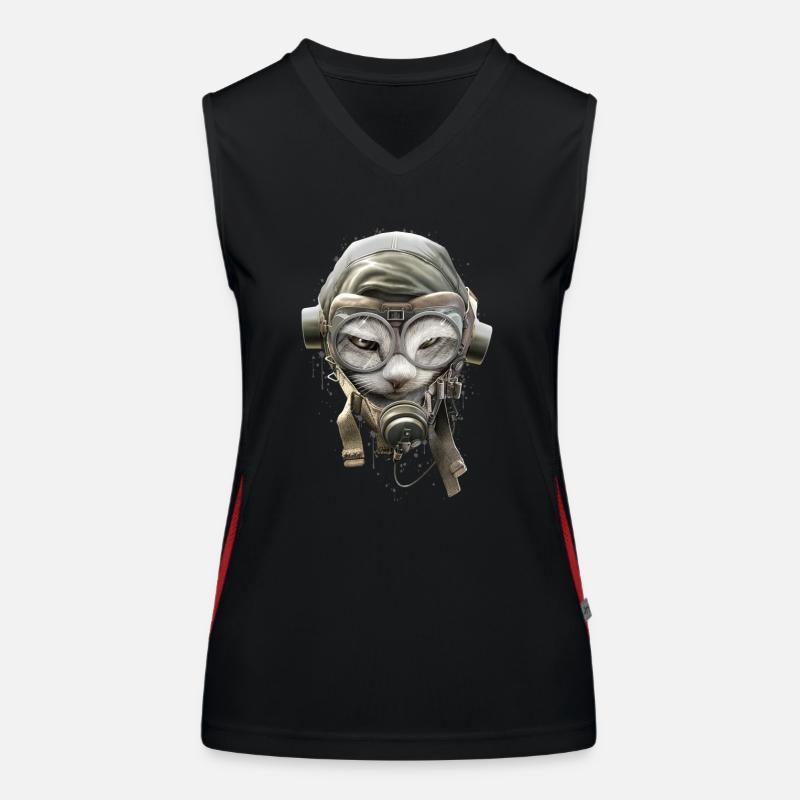 PILOTCAT (Spritzer) Funktionelles Kontrast-Tank Top für Frauen