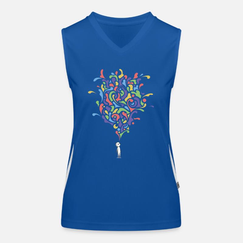 Think abstract. Débardeur respirant contrasté Femme