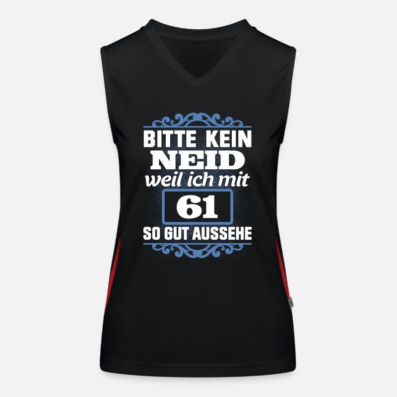 61. Geburtstag 61 Einundsechzig Jahre Geschenk Funktionelles Kontrast-Tank Top für Frauen