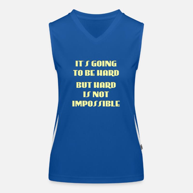Spruch Hard Funktionelles Kontrast-Tank Top für Frauen