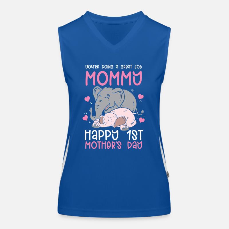 Erster Muttertag Du machst einen tollen Job Mama Funktionelles Kontrast-Tank Top für Frauen