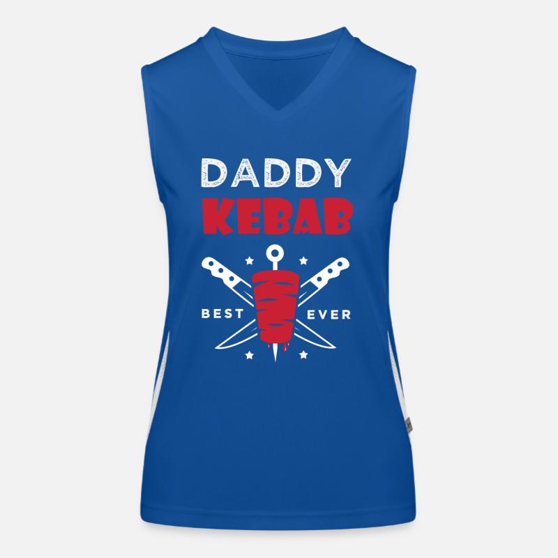 Papa Kebab Geschenk Papa Koch bester Kebab Funktionelles Kontrast-Tank Top für Frauen