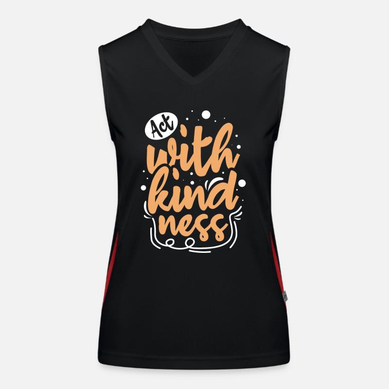 Freundlichkeit Statement Vorbild Geschenk Funktionelles Kontrast-Tank Top für Frauen