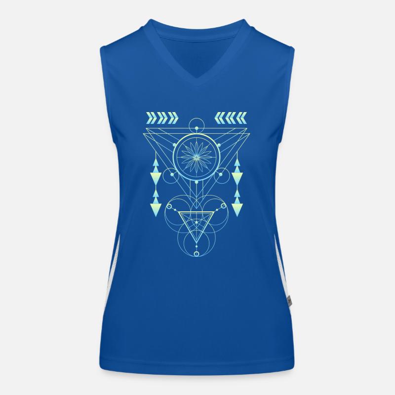 Symbol Aberglaube Element Glaube Funktionelles Kontrast-Tank Top für Frauen