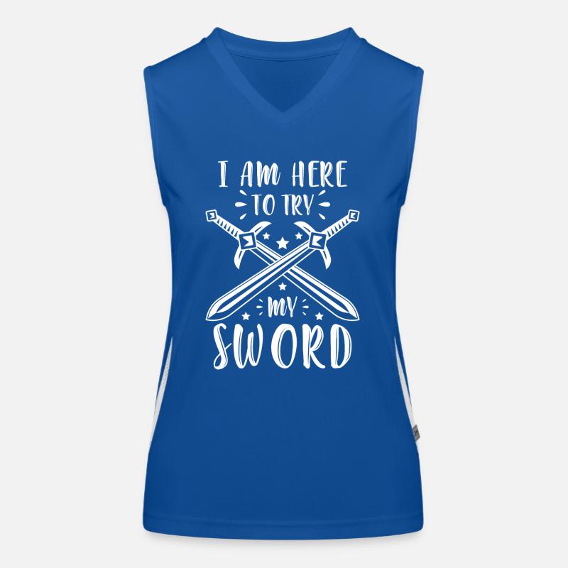 Sword Samurai Geek Duel Débardeur respirant contrasté Femme