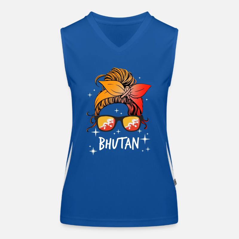 Bhutan Funktionelles Kontrast-Tank Top für Frauen