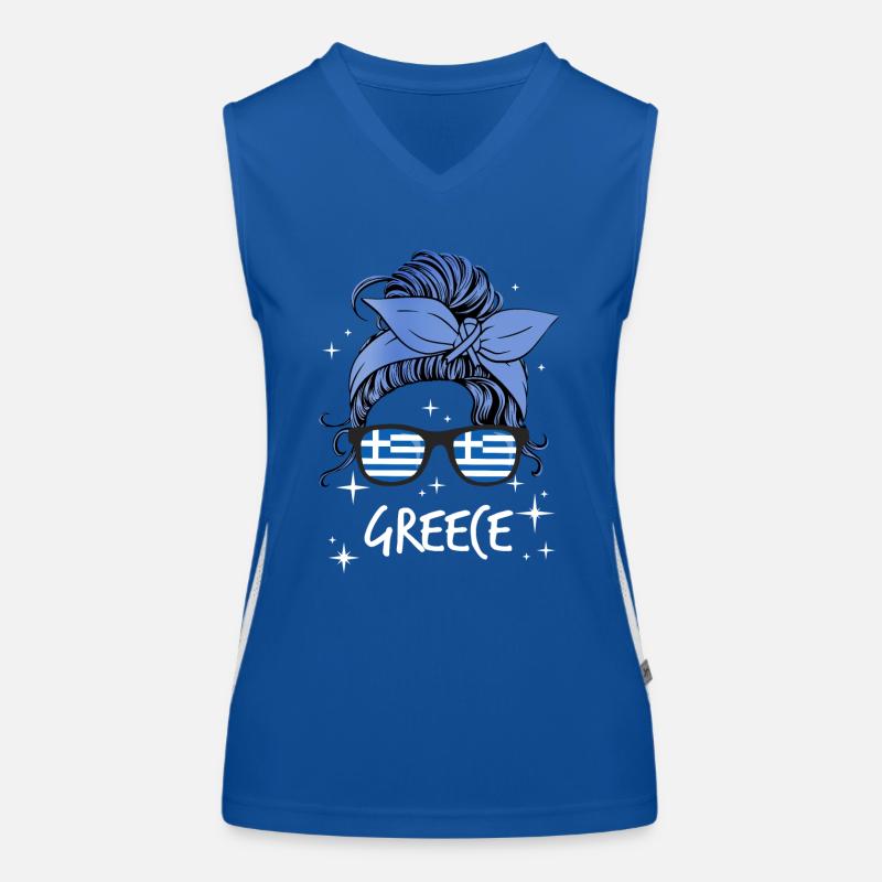 Greece Women's Functional Contrast Tank Top