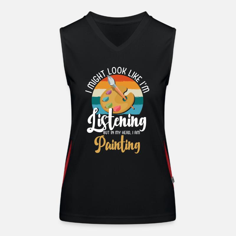 Painter Color Roller Color Women's Functional Contrast Tank Top