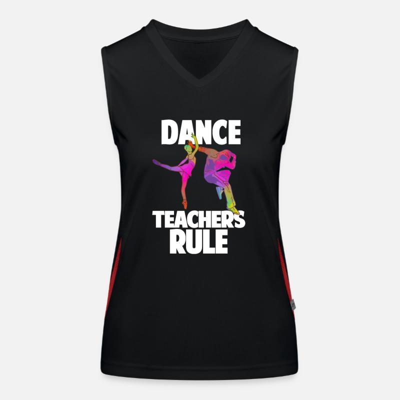 Professeur de danse Règle Professeur de danse Cadeau de l’école de danse Débardeur respirant contrasté Femme