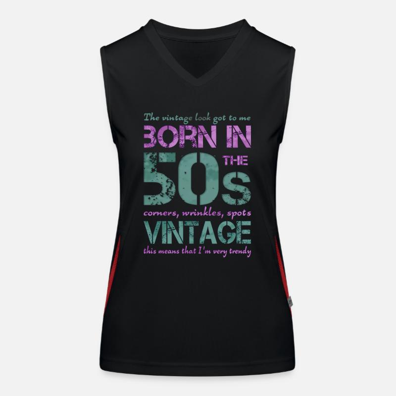 Fifties 50th 50s 50s Women's Functional Contrast Tank Top